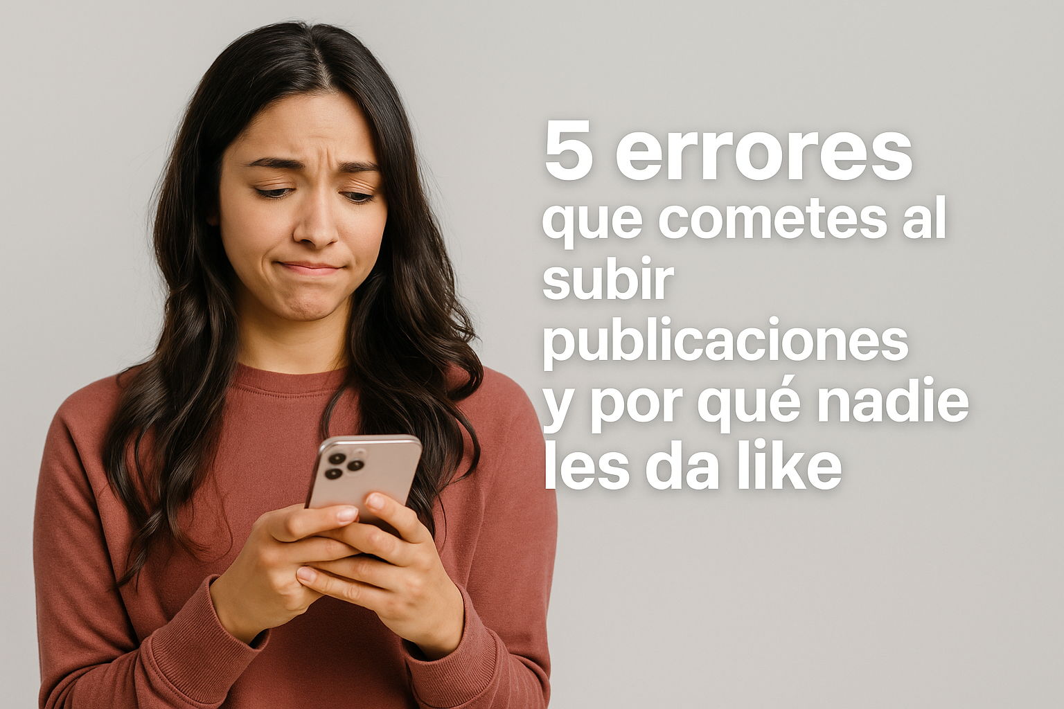5 errores que cometes al subir publicaciones y por qué nadie les da like en Instagram.
